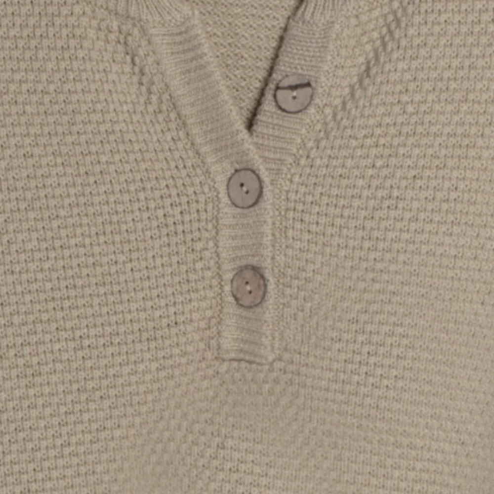 🧥 MOD REF Waffle Knit Henley Sweater - Size M - Picture 12 of 13